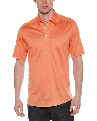 Eton Contemporary Fit Polo Shirt In Orange