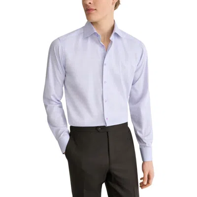 Eton Contemporary Fit Prince Of Wales Check Dress Shirt In Blue