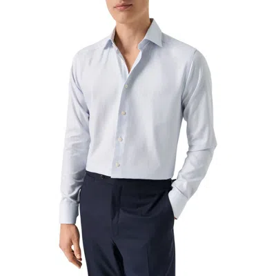 Eton Contemporary Fit Semi Solid Dress Shirt In Blue