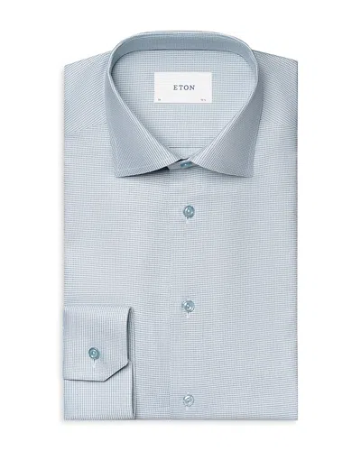 Eton Contemporary Fit Semi Solid Shirt In Blue