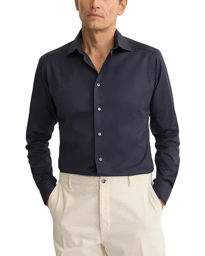 Eton Contemporary Fit Signature Twill Dress Shirt In Blue