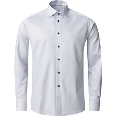 Eton Contemporary Fit Solid Cotton Dress Shirt In White