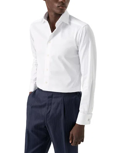Eton Contemporary Fit Solid Signature Twill Shirt In White