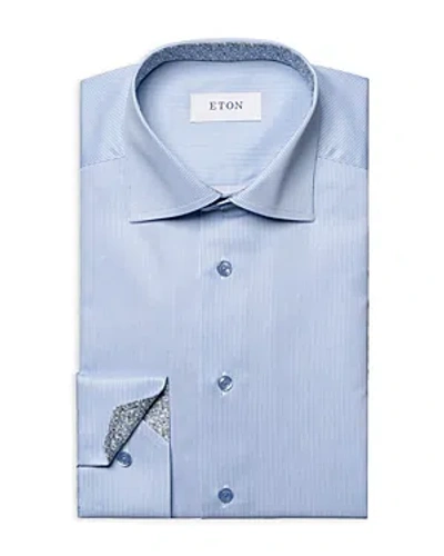 Eton Contemporary Fit Striped Dress Shirt In Blue