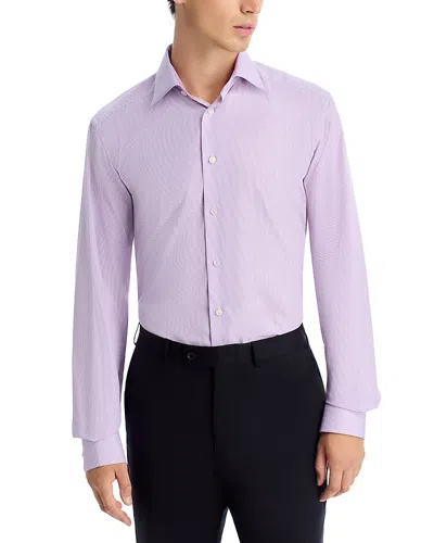 Eton Contemporary Fit Textured Solid Dress Shirt In Purple