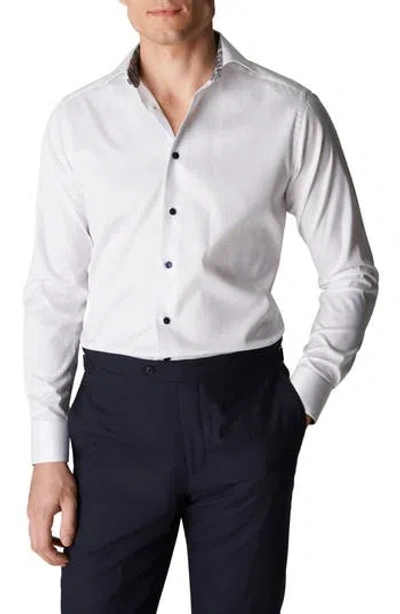 Eton Contemporary Fit Twill Dress Shirt In White