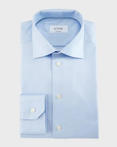 Eton Contemporary-fit Cavalry Twill Dress Shirt In Blue