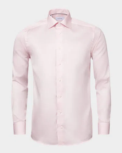 Eton Contemporary-fit Twill Dress Shirt In Pink