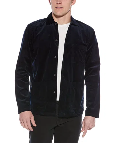 Eton Corduroy Overshirt In Blue
