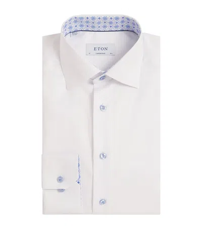 Eton Cotton Bandana Contrast Shirt In White