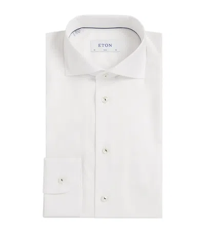 Eton Cotton Dobby Slim Formal Shirt In White