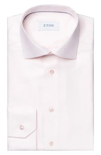 Eton Cotton Dress Shirt In Pink/red