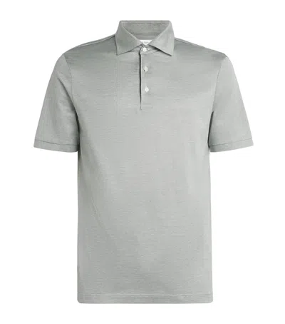 Eton Cotton Filo Di Scozia Polo Shirt In Brown