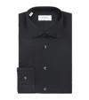 Eton Buttoned Wool Shirt In Black