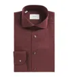 Eton Cotton-silk Long-sleeve Shirt In Brown
