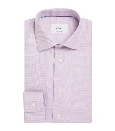 Eton Cotton Twill Contemporary Fit Shirt In Pink