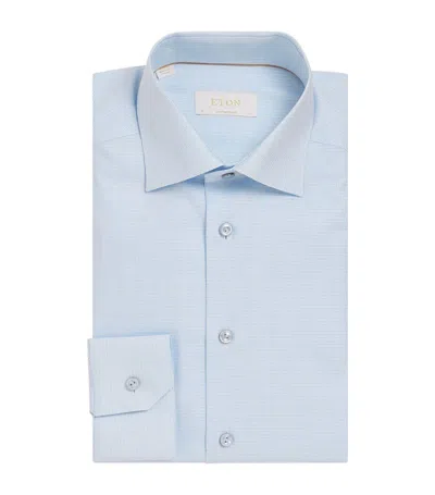 Eton Cotton Twill Shirt In Blue