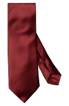 Eton Solid Satin Silk Tie In Red
