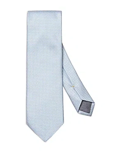 Eton Dash Pattern Silk Classic Tie In Blue