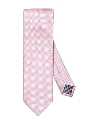 Eton Dash Pattern Silk Classic Tie In Pink