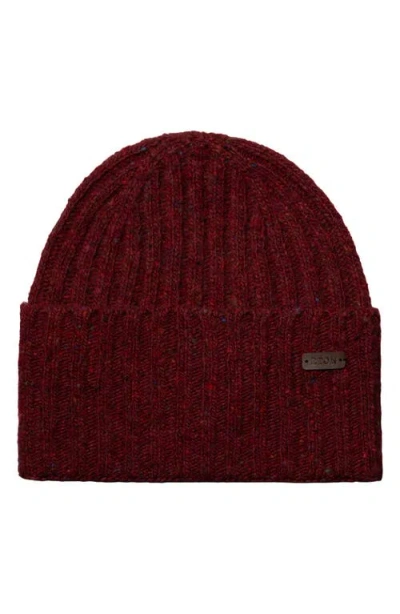 Eton Donegal Wool Blend Beanie In Brown