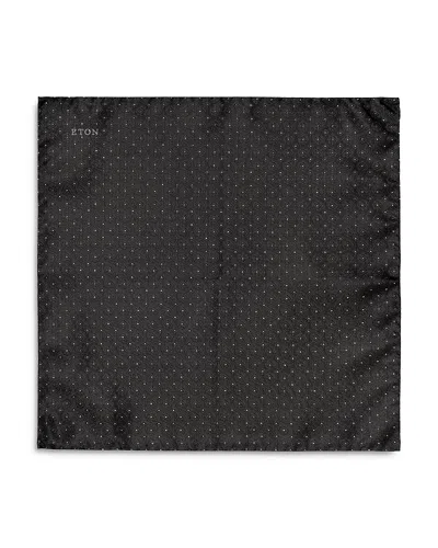 Eton Evening Pocket Square In Black