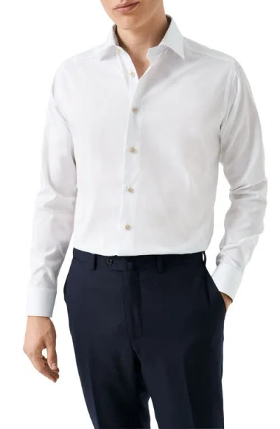 Eton Extra Trim Fit Solid Cotton Dress Shirt In White