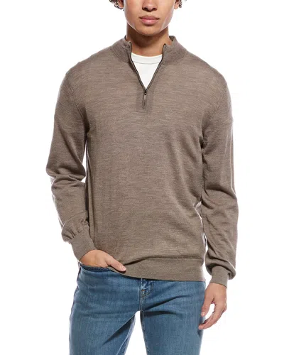 ETON ETON FINE KNIT WOOL 1/2-ZIP PULLOVER
