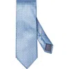 Eton Floral Geometric Silk Tie In Blue