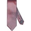 Eton Floral Geometric Silk Tie In Neutral