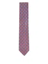Eton Floral Geometric Tie In Pink