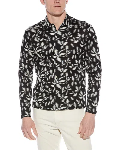 Eton Floral Jacquard Shirt In Black