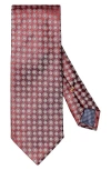 Eton Floral Jacquard Silk Tie In Red