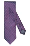 ETON ETON FLORAL MEDALLION SILK TIE