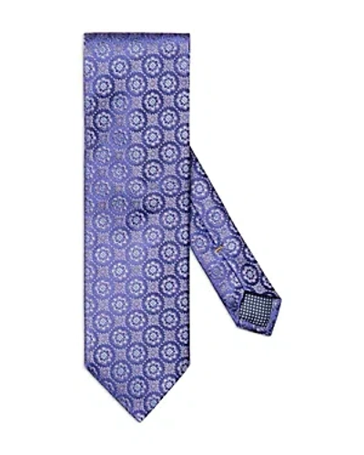 Eton Floral Silk Classic Tie In Medium Purple
