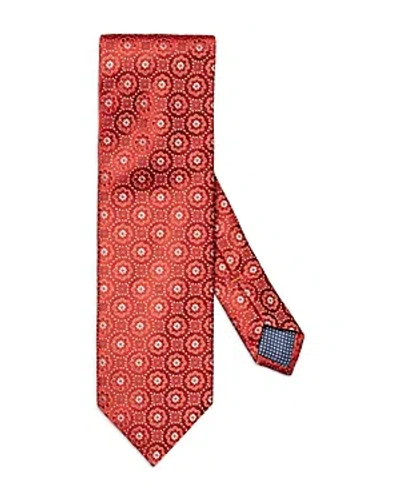 Eton Floral Silk Classic Tie In Meduim Red
