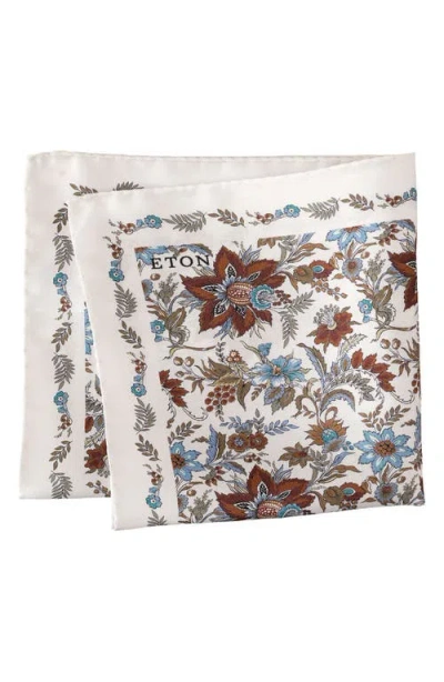 ETON ETON FLORAL SILK POCKET SQUARE