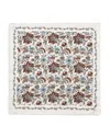 Eton Floral Silk Pocket Square In Brown