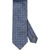 Eton Floral Silk Tie In Dark Blue