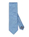 Eton Mens Geometric Floral-pattern Silk Tie Light Blu In Light Blue