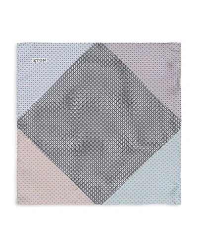 Eton Four Sided Linen Pocket Square In Multi