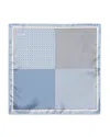 Shop Eton Four Sided Silk Pocket Square In Blue
