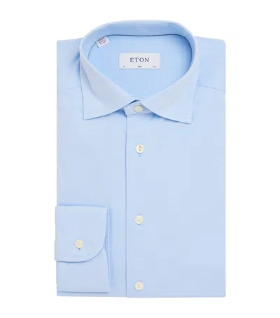 Eton Four-way-stretch Oxford Shirt In Blue