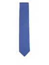 Eton Geometric-pattern Silk Tie In Blue