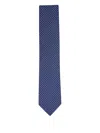 Eton Geometric-patterned Tie In Blue