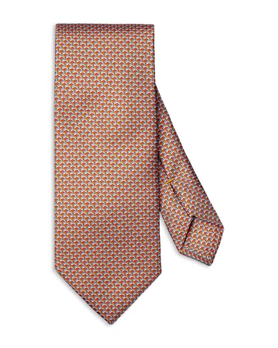 Eton Geometric Silk Classic Tie In Gold