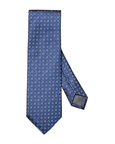 Eton Geometric Silk Classic Tie In Blue