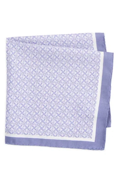 Eton Geometric Silk Pocket Square In Light Purple