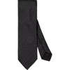 Eton Geometric Silk Tie In Black
