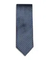 Eton Geometric Silk Tie In Blue